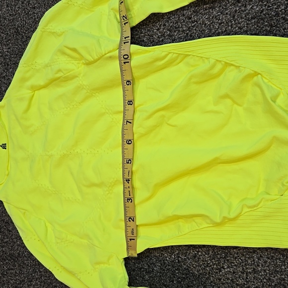 NWT Free People Karma Layer Neon Yellow Women's Crop Top highlighter  Sz XS/S - Picture 7 of 11